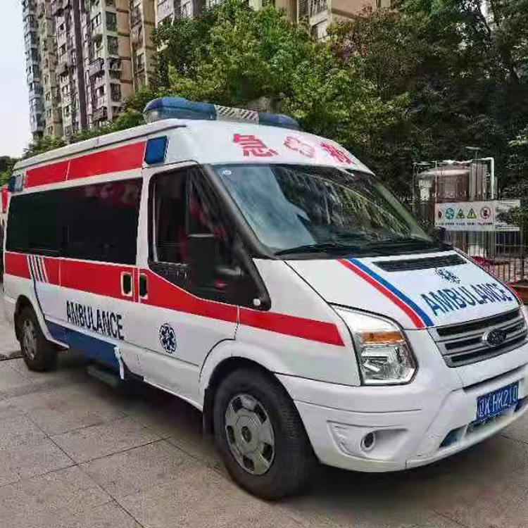 大祥长途救护车护送病人返乡